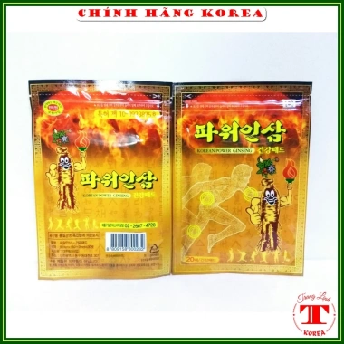 Combo 5 gói Cao dán hồng sâm Hàn Quốc 20 miếng - Chính hãng Korea giảm còn 135k