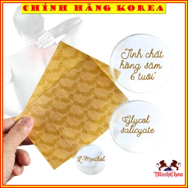 Combo 5 gói Cao Dán Hồng Sâm Hàn Quốc 20 miếng - Giá ưu đãi 135k (giá gốc 168.750)