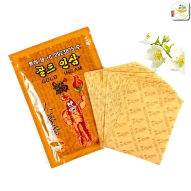 Combo 5 gói Cao dán hồng sâm Hàn Quốc Gold Insam 25 miếng - Hỗ trợ chấn thương, giảm đau