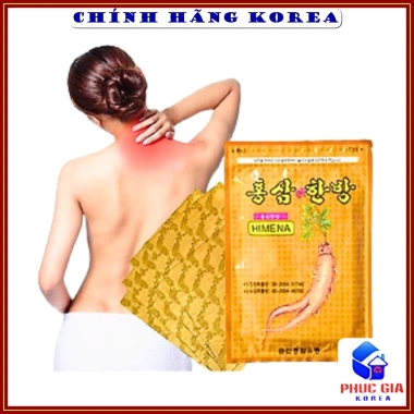 Combo 5 gói Cao Dán Hồng Sâm Himena Hàn Quốc - 20 miếng, tăng năng lượng, chỉ 138k 5