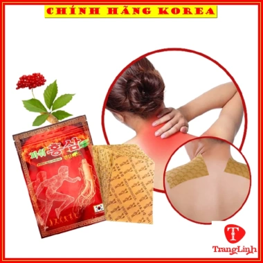 Combo 5 gói Cao dán hồng sâm Power đỏ Hàn Quốc 20 miếng - Chính hãng, chỉ 136k