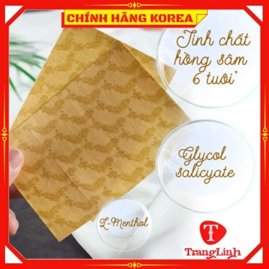 Combo 5 gói Cao dán hồng sâm Power đỏ Hàn Quốc 20 miếng - Chính hãng, chỉ 136k 3 Combo 5 gói Cao dán hồng sâm Power đỏ Hàn Quốc 20 miếng - Chính hãng, chỉ 136k 3