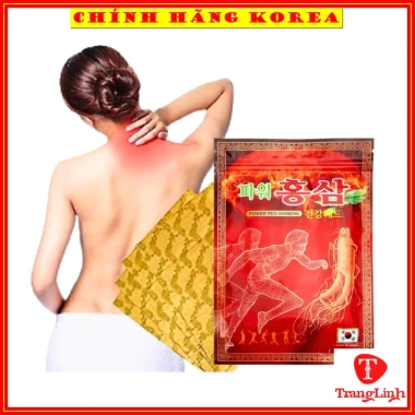 Combo 5 gói Cao dán hồng sâm Power đỏ Hàn Quốc 20 miếng - Chính hãng, chỉ 136k