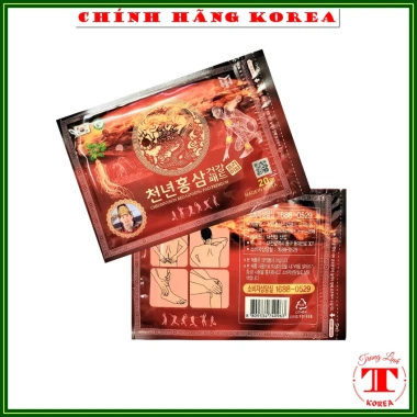 Combo 5 gói Cao dán sâm Trầm hương Cheonnyeon Hàn Quốc - Hồng sâm thượng hạng 20 miếng, giảm 20%