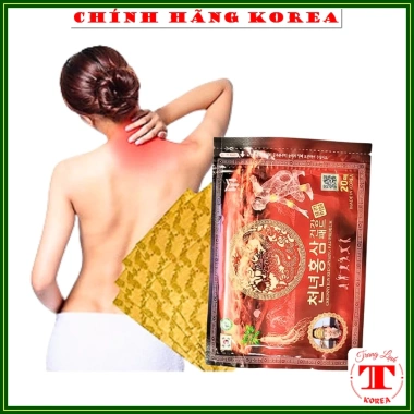Combo 5 gói Cao dán sâm Trầm hương Cheonnyeon Hàn Quốc - Hồng sâm thượng hạng 20 miếng, giảm 20%