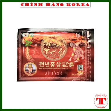 Combo 5 gói Cao dán sâm Trầm hương Cheonnyeon Hàn Quốc - Hồng sâm thượng hạng 20 miếng, giảm 20%