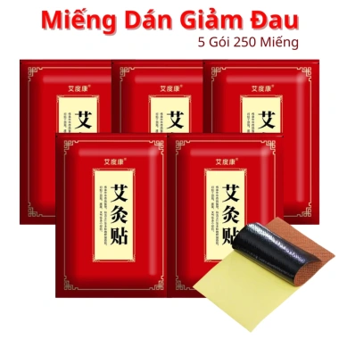 Combo 5 gói Dán Nhiệt Ngải Cứu - Miếng dán giảm đau nhanh, an toàn, giá ưu đãi 80.700 VND