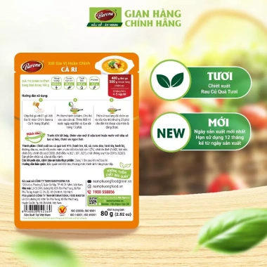 Combo 5 gói Gia Vị Cà Ri Barona 80g - Ngon vị, không cần nêm nếm, giá chỉ 58.290₫ 3
