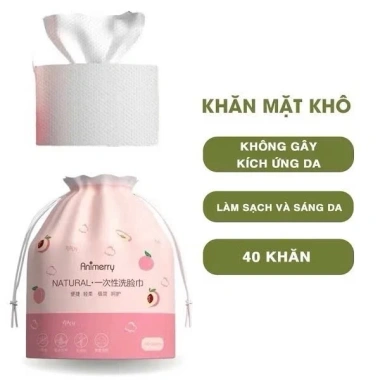 Combo 5 Gói Khăn Giấy Lau Mặt Cotton Dùng 1 Lần – Chỉ 22.600₫, Dịu Nhẹ & Tiết Kiệm