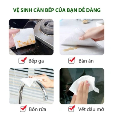 Combo 5 gói Khăn Lau Đa Năng Hương Chanh 30 miếng - Sạch dầu mỡ, kính, gỗ, không cần nước - Giá chỉ 22.000₫