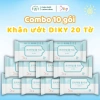 Combo 5 Gói Khăn Ướt DIKY 20 Tờ Nhỏ Gọn Tiện Lợi - Luôn Sạch, Giá 70.000₫ 7
