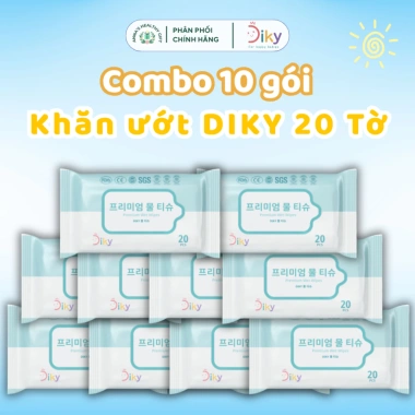 Combo 5 Gói Khăn Ướt DIKY 20 Tờ Nhỏ Gọn Tiện Lợi - Luôn Sạch, Giá 70.000₫ 7