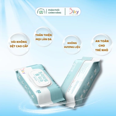 Combo 5 Gói Khăn Ướt Diky 80 Tờ - Tiết Kiệm, Tiện Lợi, An Toàn, Giá Ưu Đãi 143k 3 Combo 5 Gói Khăn Ướt Diky 80 Tờ - Tiết Kiệm, Tiện Lợi, An Toàn, Giá Ưu Đãi 143k 3