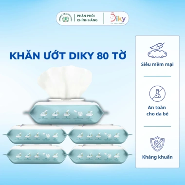 Combo 5 Gói Khăn Ướt Diky 80 Tờ - Tiết Kiệm, Tiện Lợi, An Toàn, Giá Ưu Đãi 143k 5 Combo 5 Gói Khăn Ướt Diky 80 Tờ - Tiết Kiệm, Tiện Lợi, An Toàn, Giá Ưu Đãi 143k 5