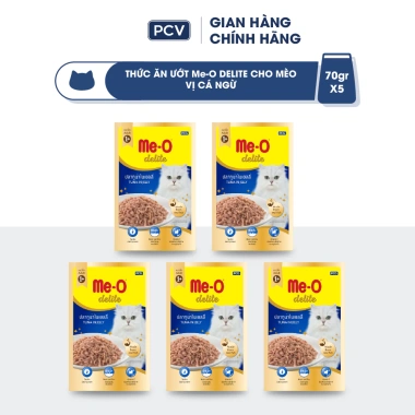 Combo 5 gói Me-O Delite pate 70gr - Nhiều vị, tặng nón BH HĐ299k, chỉ 103.500₫