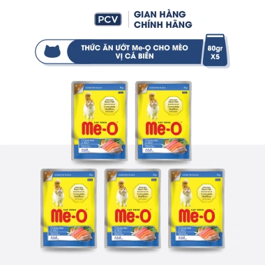Combo 5 gói Me-O pate 80g cho mèo con & trưởng thành, tặng nón BH HĐ299k – 76.500 VND
