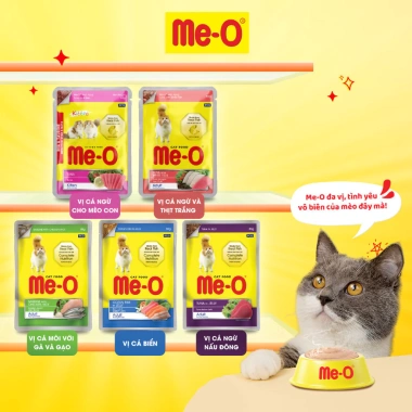 Combo 5 gói Thức ăn Me-O cho mèo con 80gr - Tặng Nón BH HĐ299k, Quà tặng kèm, Giá ưu đãi 76.500₫ 8 Combo 5 gói Thức ăn Me-O cho mèo con 80gr - Tặng Nón BH HĐ299k, Quà tặng kèm, Giá ưu đãi 76.500₫ 8