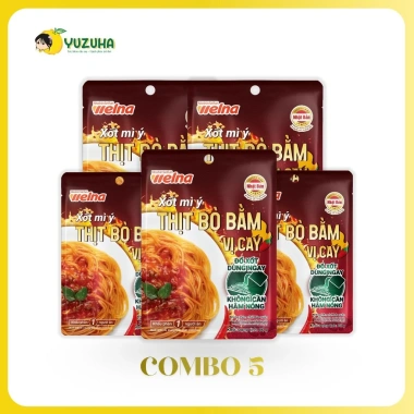 Combo 5 gói Xốt Mì Ý Thịt Bò Bằm Vị Cay Nisshin Welna - Không Cần Hâm Nóng, Giá 112.500₫