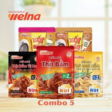 Combo 5 Gói Xốt Mỳ Ý và Xốt Nấu Cơm Nisshin - Hương Vị Đậm Đà, Giá chỉ 202.500₫