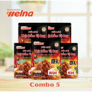 Combo 5 Gói Xốt Mỳ Ý và Xốt Nấu Cơm Nisshin - Hương Vị Đậm Đà, Giá chỉ 202.500₫