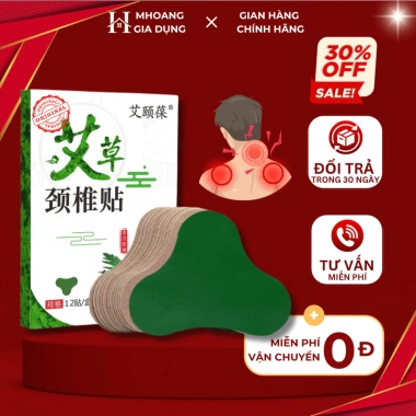 Combo 5 hộp 12 miếng dán ngải cứu cổ vai gáy - Giảm đau dây thần kinh, thải độc, hỗ trợ sức khỏe - 19.999đ