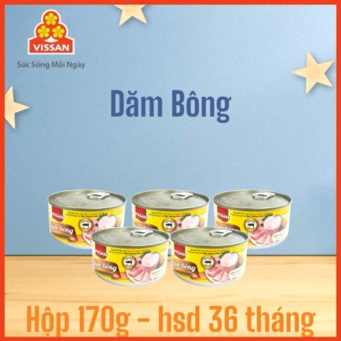 Combo 5 hộp Dăm bông Vissan 170g - Hạn dùng đến 2.028, Giá chỉ 193,090 VND