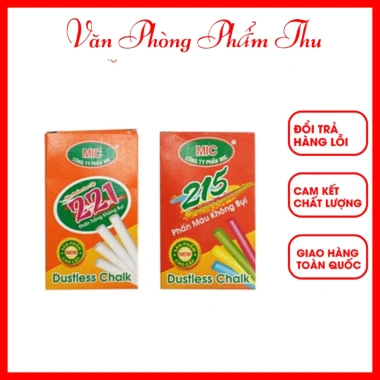 Combo 5 Hộp Phấn Ghi Bảng MIC 10 Viên - Phấn Viết Không Bụi Giá 35k
