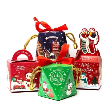 Combo 5 hộp quà đựng kẹo Giáng Sinh Noel, trang trí dưới gốc cây thông - Hộp quà học sinh, giá 18.000 VNĐ 2