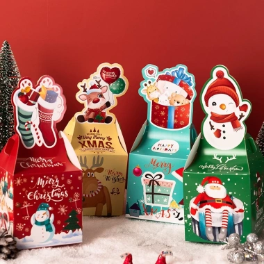 Combo 5 hộp quà đựng kẹo Giáng Sinh Noel, trang trí dưới gốc cây thông - Hộp quà học sinh, giá 18.000 VNĐ 4
