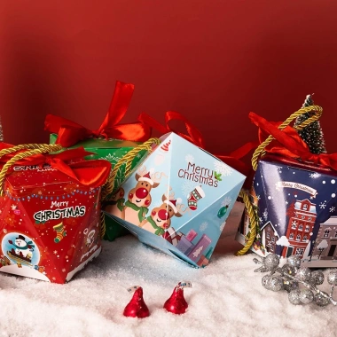 Combo 5 hộp quà đựng kẹo Giáng Sinh Noel, trang trí dưới gốc cây thông - Hộp quà học sinh, giá 18.000 VNĐ 9