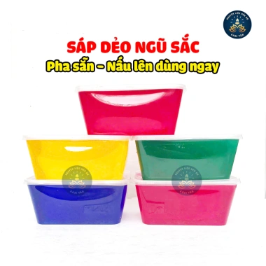 Combo 5 Hộp Sáp Dẻo Ngũ Sắc + Gel 5 Màu, Đèn Cầy, Nến Thần Tài 1.000ml Giá 76.000 VND
