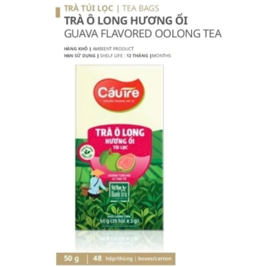 Combo 5 hộp Trà Oolong Túi Lọc Cầu Tre Bao bì Tết 25 gói HSD 04/2.027 Giảm giá