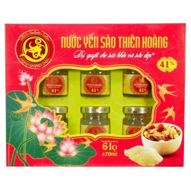 Combo 5 hộp Yến Sào Thiên Hoàng 41% tổ yến - 6 lọ/box, giá ưu đãi 900.000₫