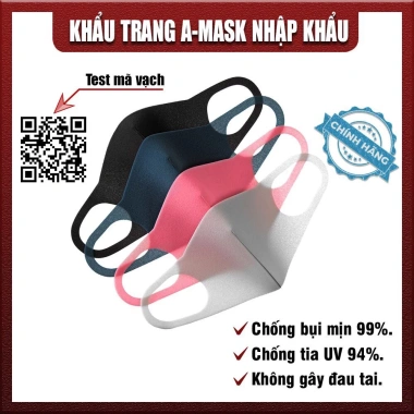 Combo 5 Khẩu Trang Đen 3D Hàn Quốc AMASK Chống Bụi Mịn Thời Trang Nam Nữ Combo 5 Khẩu Trang Đen 3D Hàn Quốc AMASK Chống Bụi Mịn Thời Trang Nam Nữ