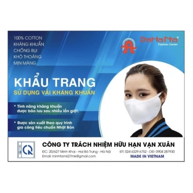 Combo 5 khẩu trang vải 2 lớp cotton kháng khuẩn, chống bụi mịn - Giá 35.500₫ 2