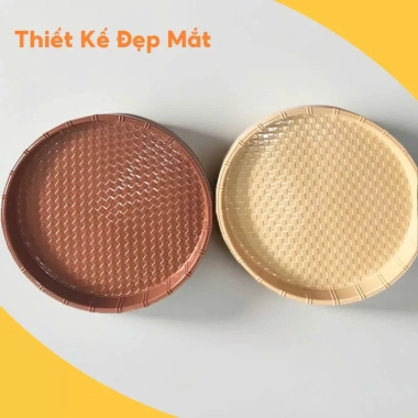 Combo 5 khay nhựa tròn giả mây Tre - Đựng bún, đậu, trái cây, decor - Việt Nhật giá ưu đãi 32.000₫ 9 Combo 5 khay nhựa tròn giả mây Tre - Đựng bún, đậu, trái cây, decor - Việt Nhật giá ưu đãi 32.000₫ 9