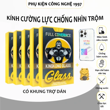 Combo 5 Kính Cường Lực IP Chống Trộm KK Tự Dán - Dành Cho iPhone 7, Xs Max, 11‑13‑14‑15‑16 Pro Max - 59.000đ, Tặng Ốp