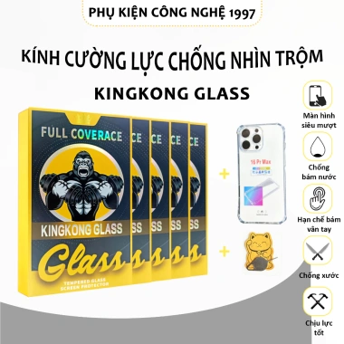 Combo 5 Kính Cường Lực IP Chống Trộm KK Tự Dán - Dành Cho iPhone 7, Xs Max, 11‑13‑14‑15‑16 Pro Max - 59.000đ, Tặng Ốp