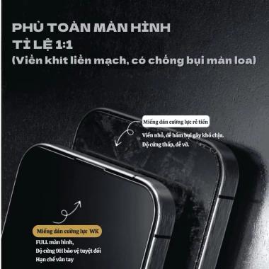 Combo 5 kính KK cường lực Nano iPhone X XR XS Max 11-17 - Siêu bền, 17.999₫