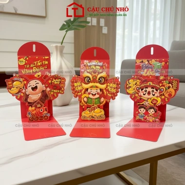 Combo 5 Lì Xì 6D Hottrend - Bao Lì Xì 3D Cao Cấp Dựng Đứng Sang Trọng, Giá 12.500đ