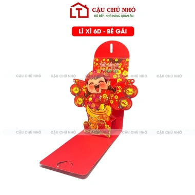 Combo 5 Lì Xì 6D Hottrend - Bao Lì Xì 3D Cao Cấp Dựng Đứng Sang Trọng, Giá 12.500đ