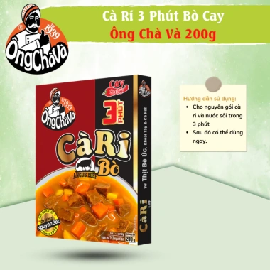 Combo 5 Loại Cà Ri 3 Phút Ông Chà 200g - Gà Cay, Gà Không Cay, Bò Cay, Bò Không Cay, Dê - 140.000đ 4