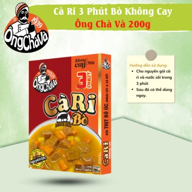 Combo 5 Loại Cà Ri 3 Phút Ông Chà 200g - Gà Cay, Gà Không Cay, Bò Cay, Bò Không Cay, Dê - 140.000đ 5