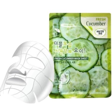 Combo 5 mặt nạ 3W Clinic Fresh Mask Sheet 23ml - Dưỡng da trắng sáng, mịn màng, chiết xuất thiên nhiên Hàn Quốc - 36.500₫