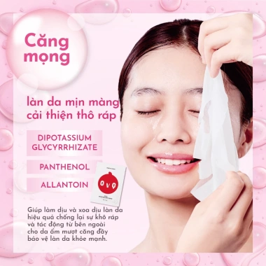 Combo 5 Mặt Nạ Dưỡng Ẩm OVQ Nhật Bản Chiết Xuất Trái Cây Thiên Nhiên - Giá 140.000, Dưỡng ẩm sâu, Da Mịn Màng