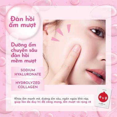 Combo 5 Mặt Nạ Dưỡng Ẩm OVQ Nhật Bản Chiết Xuất Trái Cây Thiên Nhiên - Giá 140.000, Dưỡng ẩm sâu, Da Mịn Màng