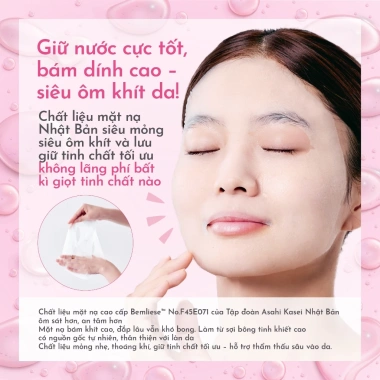Combo 5 Mặt Nạ Dưỡng Ẩm OVQ Nhật Bản Chiết Xuất Trái Cây Thiên Nhiên - Giá 140.000, Dưỡng ẩm sâu, Da Mịn Màng