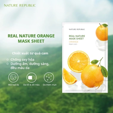 Combo 5 Mặt Nạ Giấy Nature Republic 23ml - Dưỡng ẩm, Trắng Da, Giá 88.200 VND