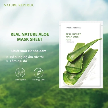 Combo 5 Mặt Nạ Giấy Nature Republic 23ml - Dưỡng ẩm, Trắng Da, Giá 88.200 VND