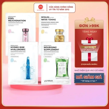 Combo 5 Mặt nạ Wonjin Effect Mask dưỡng da - Mặt nạ giấy DR.WONJIN Hàn Quốc phục hồi da